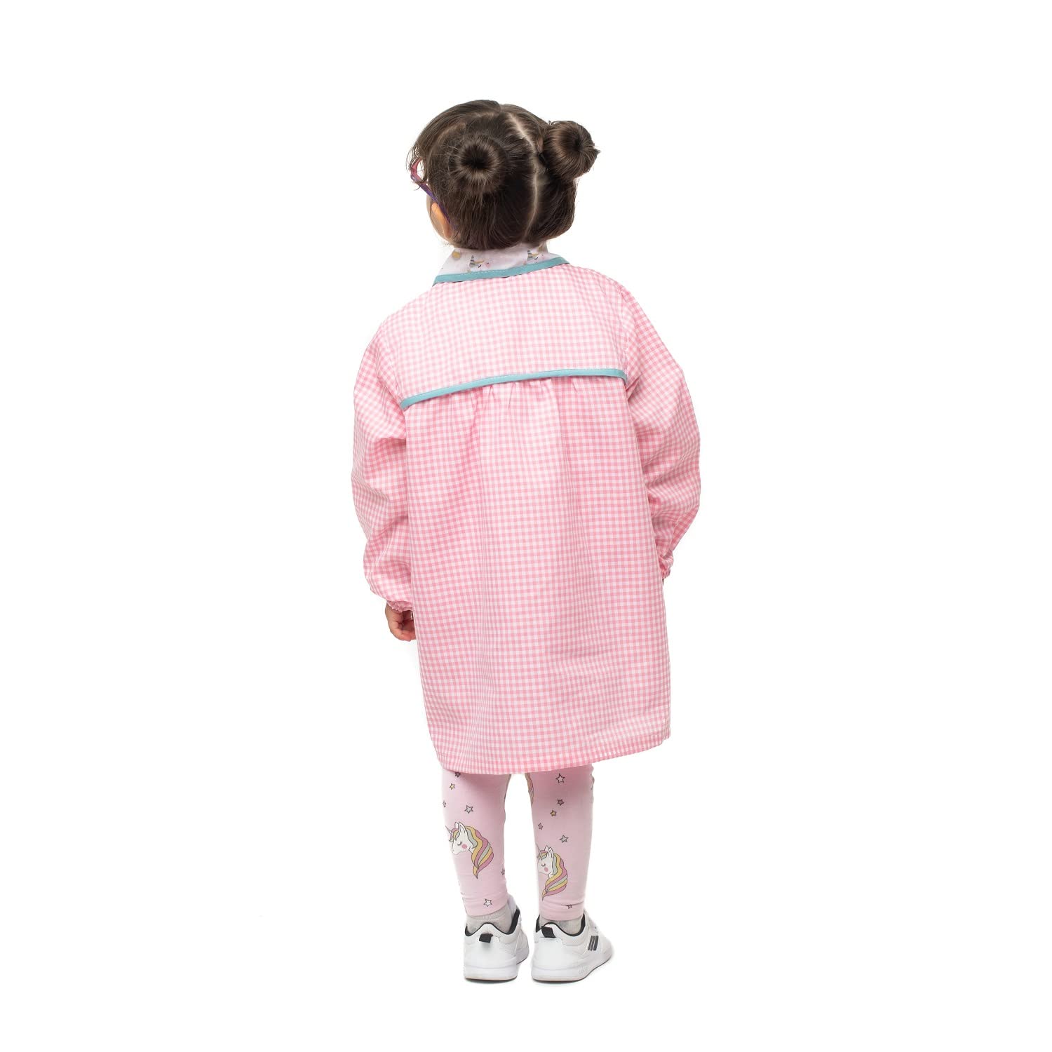 Nenel Bata Escolar Personalizada - Babi escolar infantil con Nombre Bordado – Mandilón personalizado para Niños – Modelo Unicornios