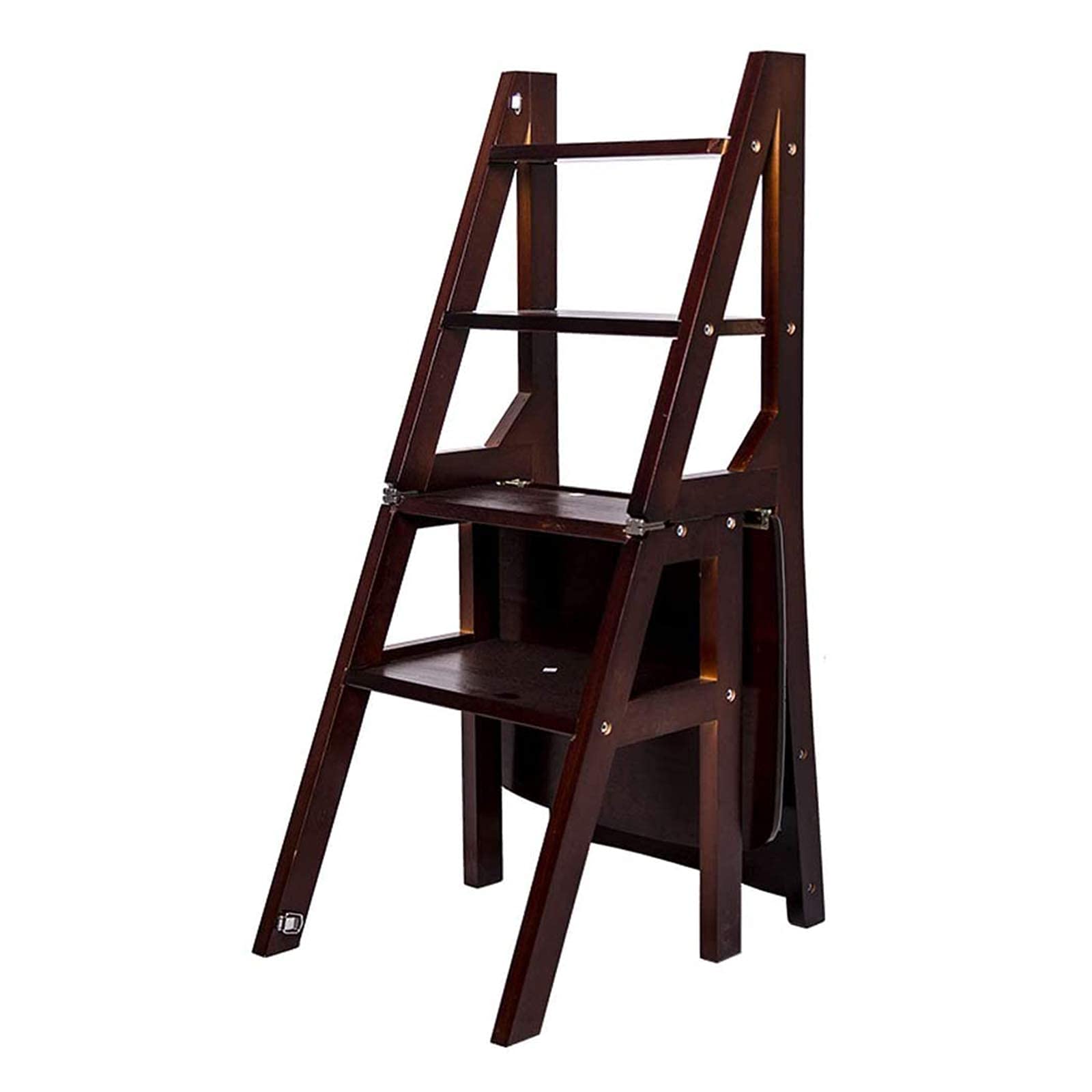 Escabeau pliable en bois et support de plante pour le salon