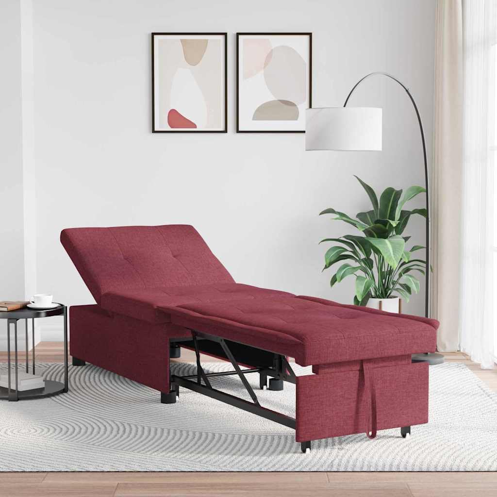 Canapé convertible bordeaux 194 cm pour optimiser l'espace du salon moderne et recevoir