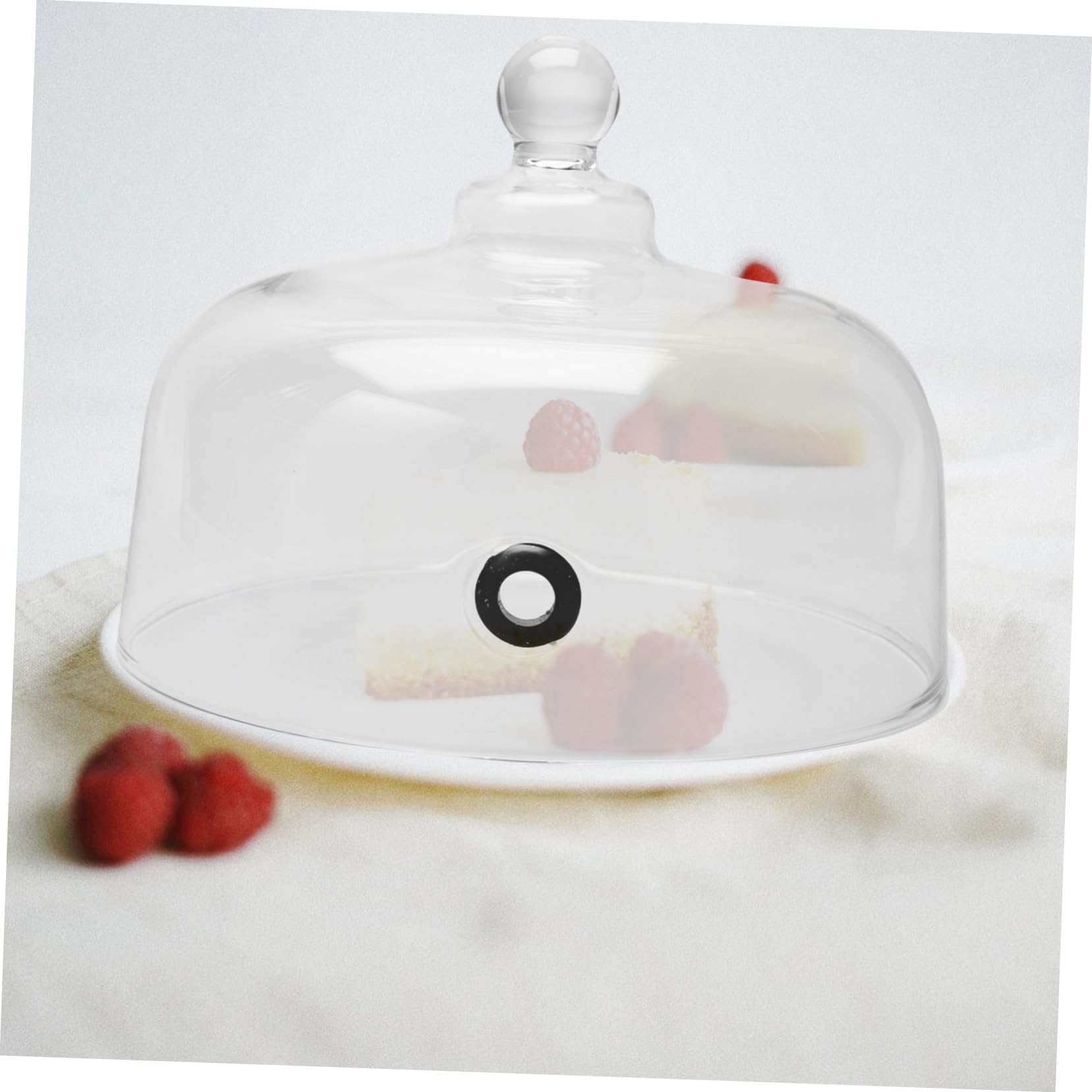 Tapa de Vidrio Transparente para Pastel y Pan Cobertura Protectora para Postres y Snacks Resistente para Horno y Microondas para Exhibición y Conservación Cocina