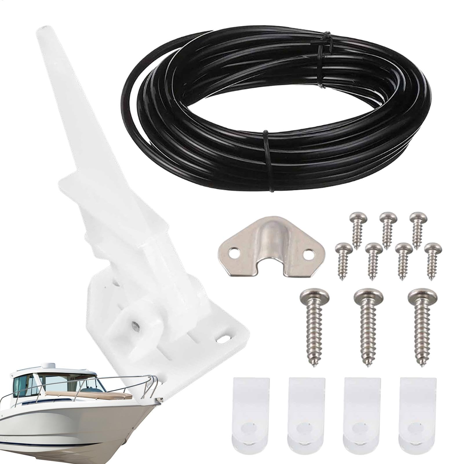 Pitot Tube Kit Für Boote Für Boote, Automatische Kick-up-Röhre, Tachometergeschwindigkeits-Kit Zum Sorgfältigen Lesen | Messen Sie Bis Zu 80 Km/H Pitot Kick-up Pipe Kit