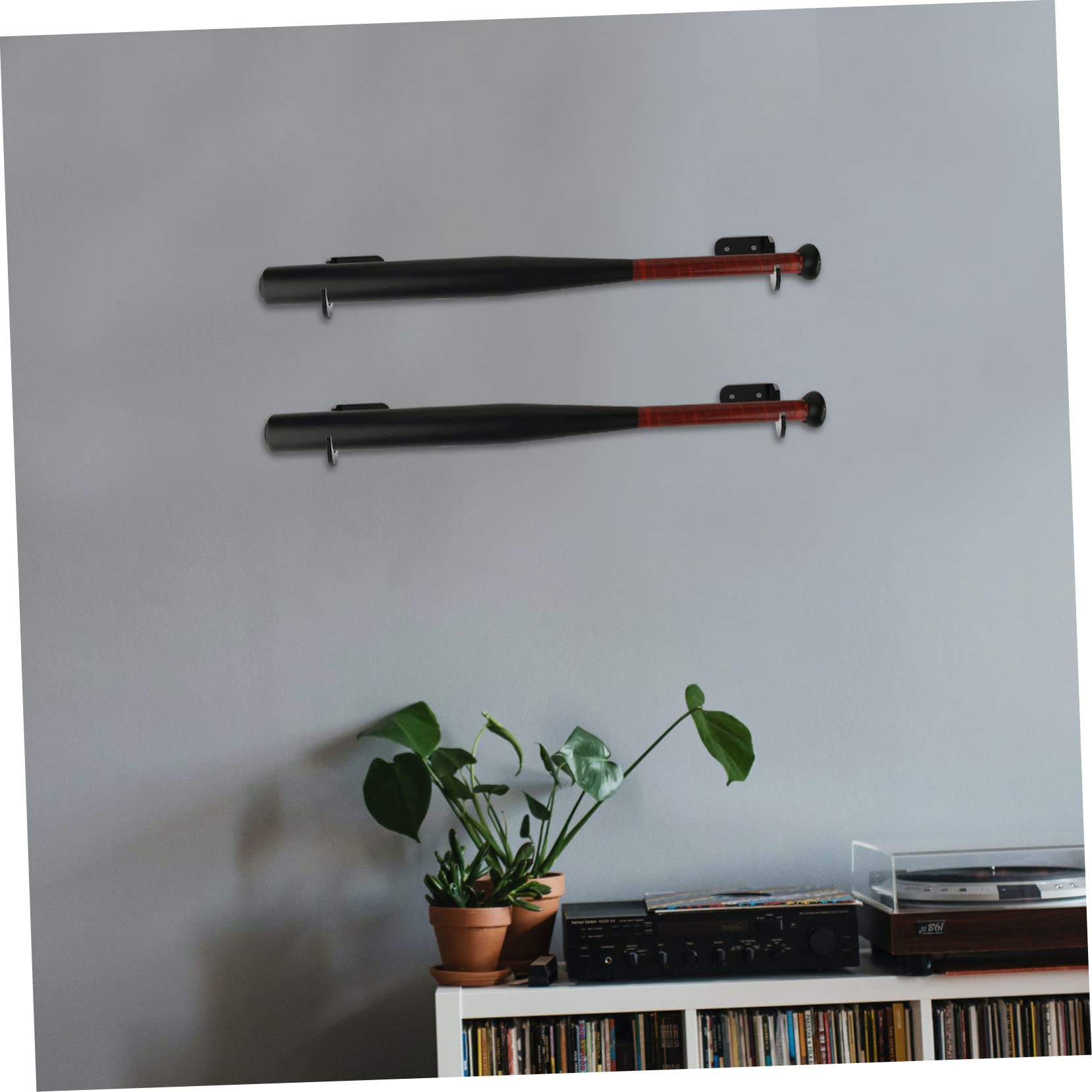 GANAZONO 2 Pairs Acrylic Bat Display Racks Durable Tennis and Softball Bat Stands for Showcasing for Home and Sports Enthusiasts