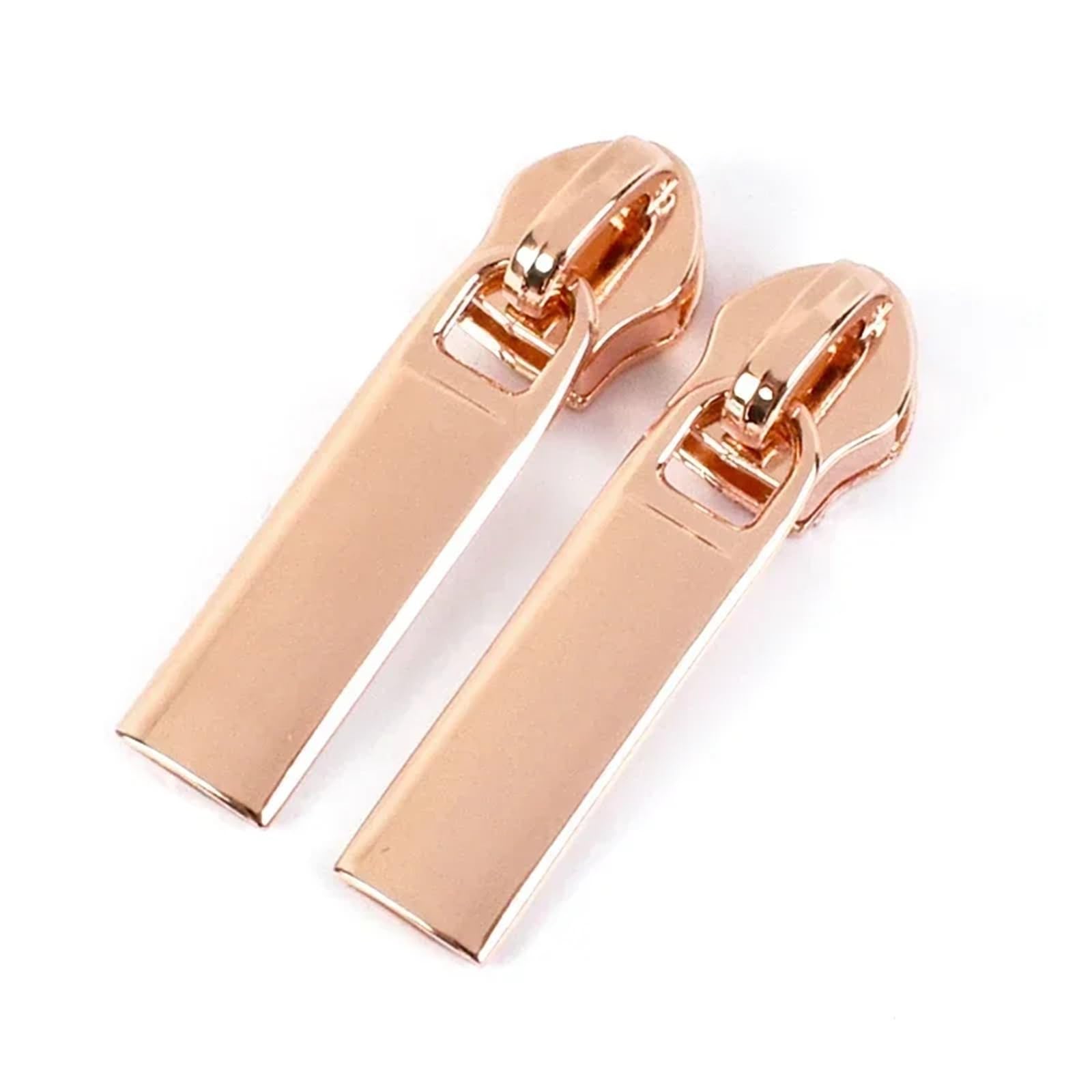 Zipper Pull Replacement Parts, Zipper Pulls Multicolor 80Pcs Multiple Sizes for Nylon Bag Backpack Sewing DIY(Rosegold,No5)