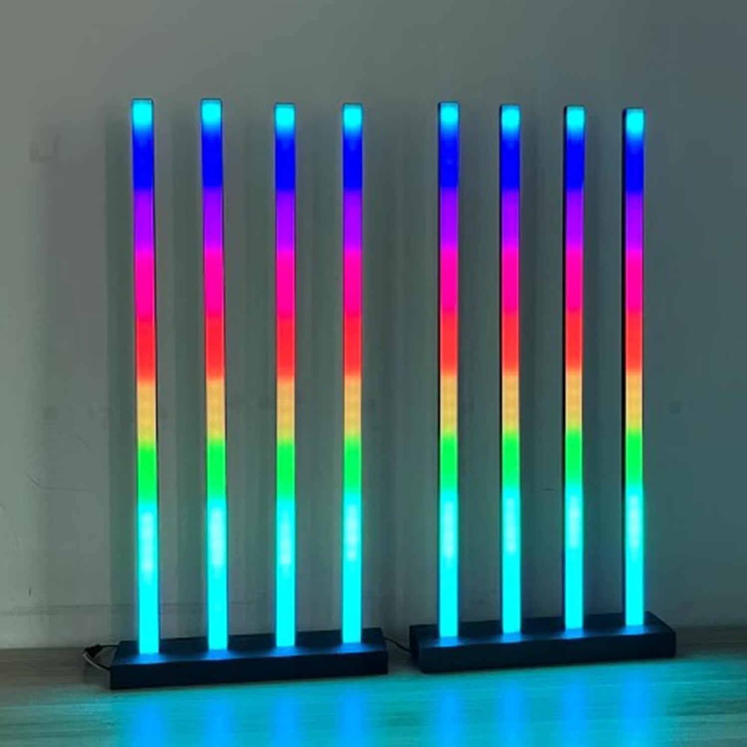 MiBoce Led Music Spectrum Light, Rgb Pickup Rhythm Light With Remote Control, Voice Sensitive Music Sync Lights, 21 Music Modes, 65 Ambient Light Modes, Brightness/speed Adjustable, For Gaming