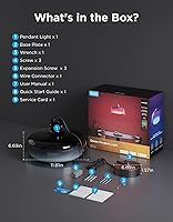 Vista 9 de Govee Pendant Light for Kitchen Island, Three-Layer RGBIC Smart Lighting, Matter Compatible, 1300LM 2700K-6500K Dimmable Black Hanging Light Fixture