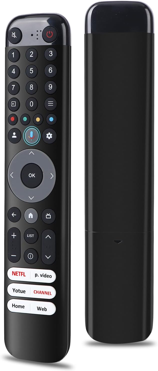 Gvirtue Voice Remote Control RC833 RC813 for TCL TV Replacement for Original TCL Remote Control Compatible with TCL Android/Google UHD OLED QNED Smart TV