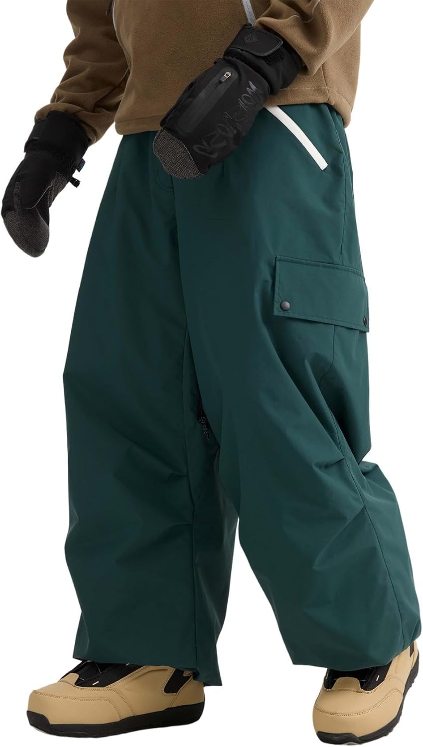 GSOU SNOW Women Men Baggy Ski Pants Loose Snowboard Pants Insulated Snow Pant Waterproof Windproof Outdoor Sport