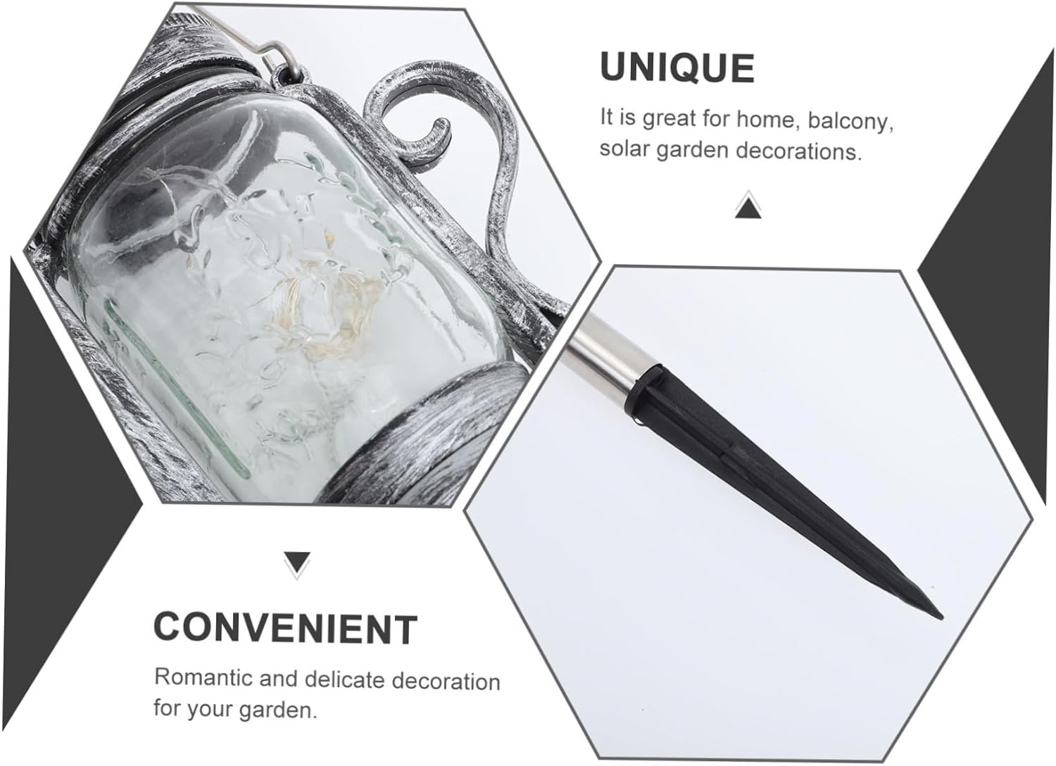 2pcs Solar Powered Jar Hanging Lights for Outdoor Decoration Lanterns for Patio Garden and Balcony Energy Saving Solar Jar Fairy Lights