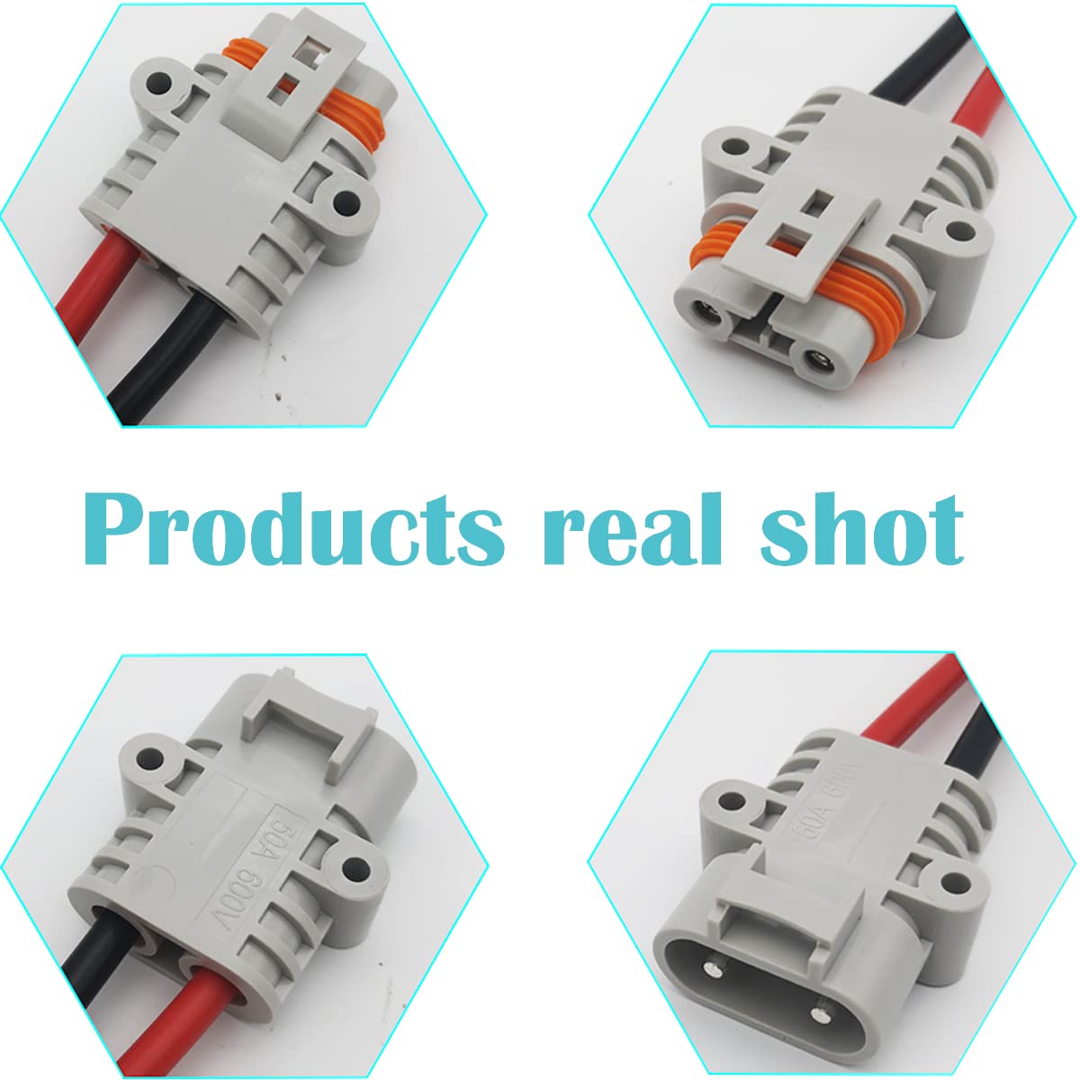 Anderson 50A Stecker Set - 4x Schnellanschluss Für Batterie 600V