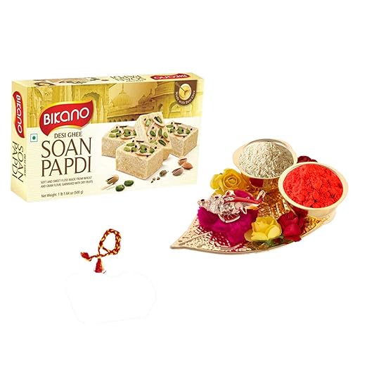 Celebrations Bikano Soan Papdi With Bhai Dooj Thali-Bd1001