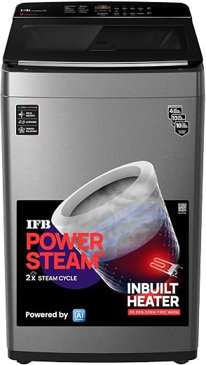 IFB 7.5 Kg 5 Star with DeepClean® Technology, AI Powered, Fully Automatic Top Load Washing Machine (TL751MS2S, PowerStea...