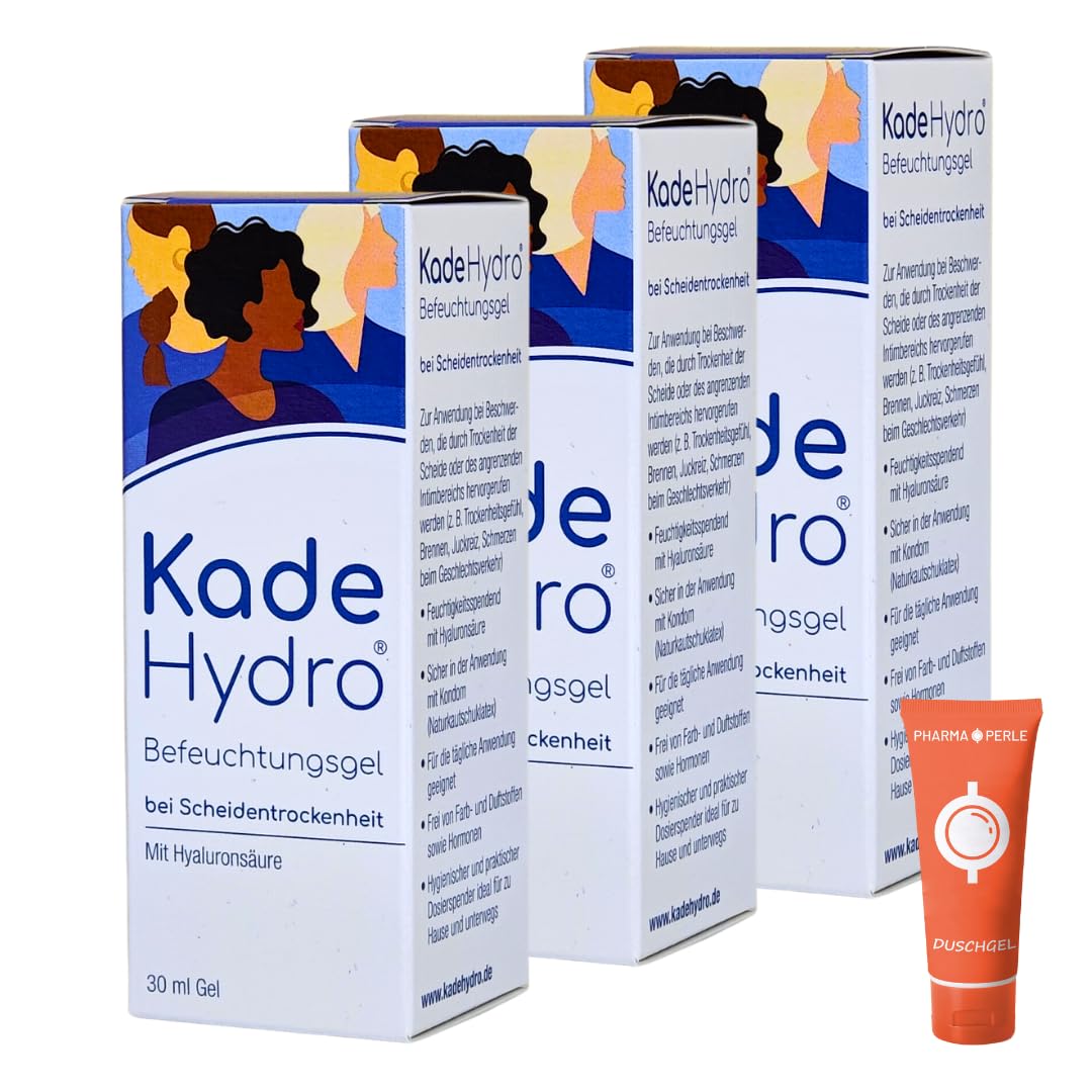 kadefungin befeuchtungsgel als gleitgel KadeHydro Befeuchtungsgel mit Hyaluronsäure 3x 30 ml I Zur Pflege der  Intimzone bei Scheidentrockenheit I Hormonfrei I Spar-Set plus Pharma Perle  give-away : Amazon.de: Drogerie & Körperpflege