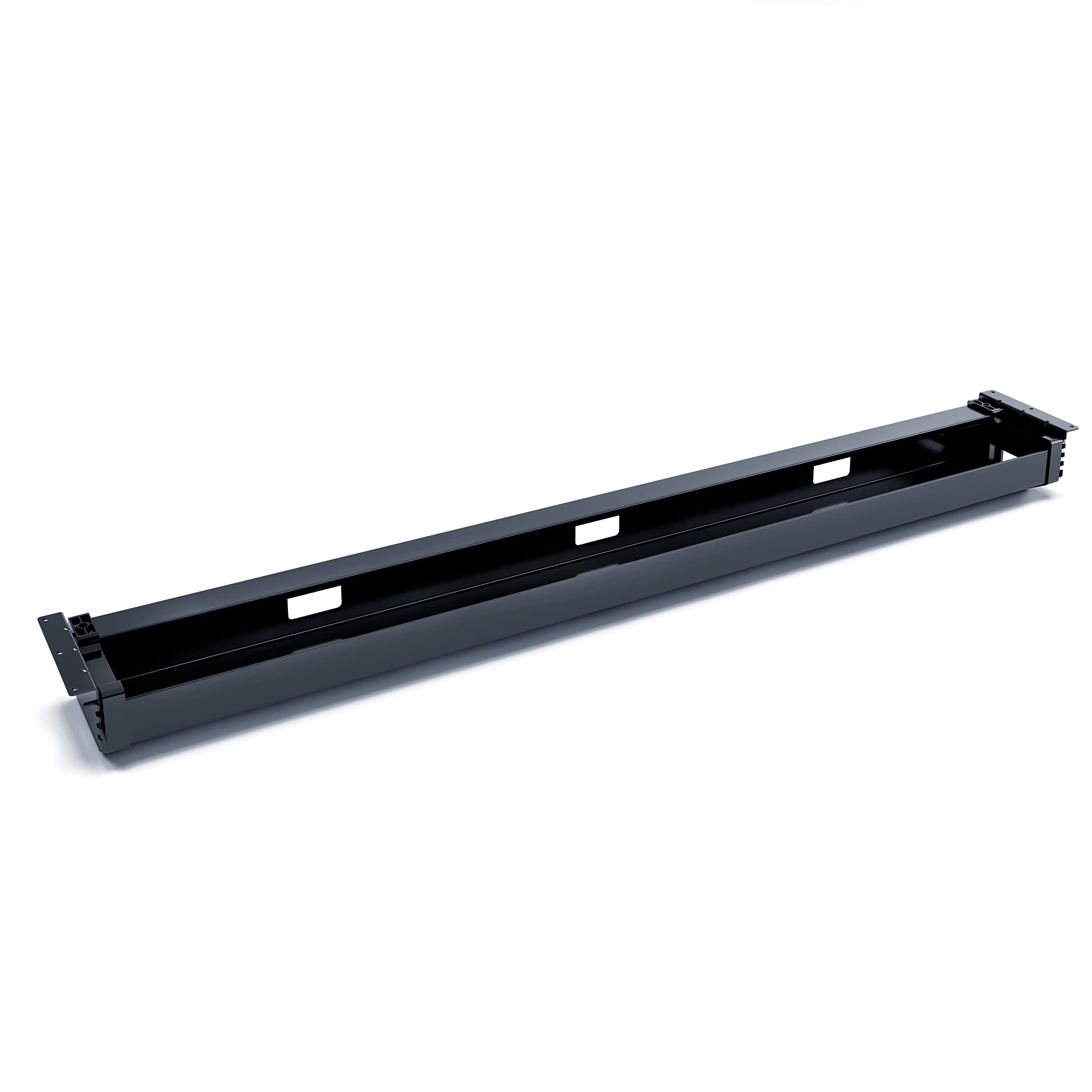 Bandeja para cables de alta calidad, 120 cm, plegable, el canal de cable para una gestión eficaz de cables en el escritorio para tu oficina, soporte para cables (negro)