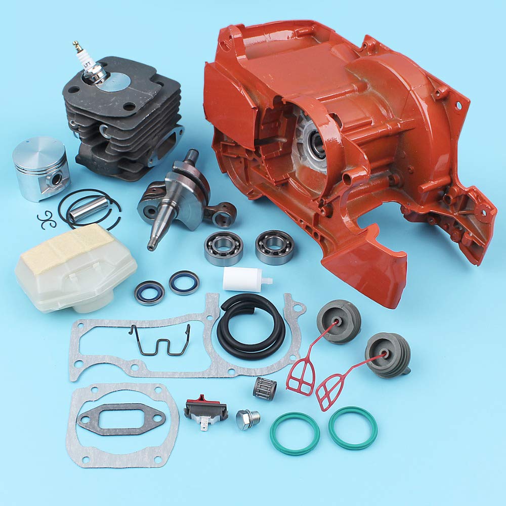 UNARAY Filtro de Aire de cojinete de cigüeñal de pistón de Cilindro de 50mm Apto for Husqvarna 362 365 371 372 Junta de Filtro de Tapa de Combustible de Aceite de Motosierra