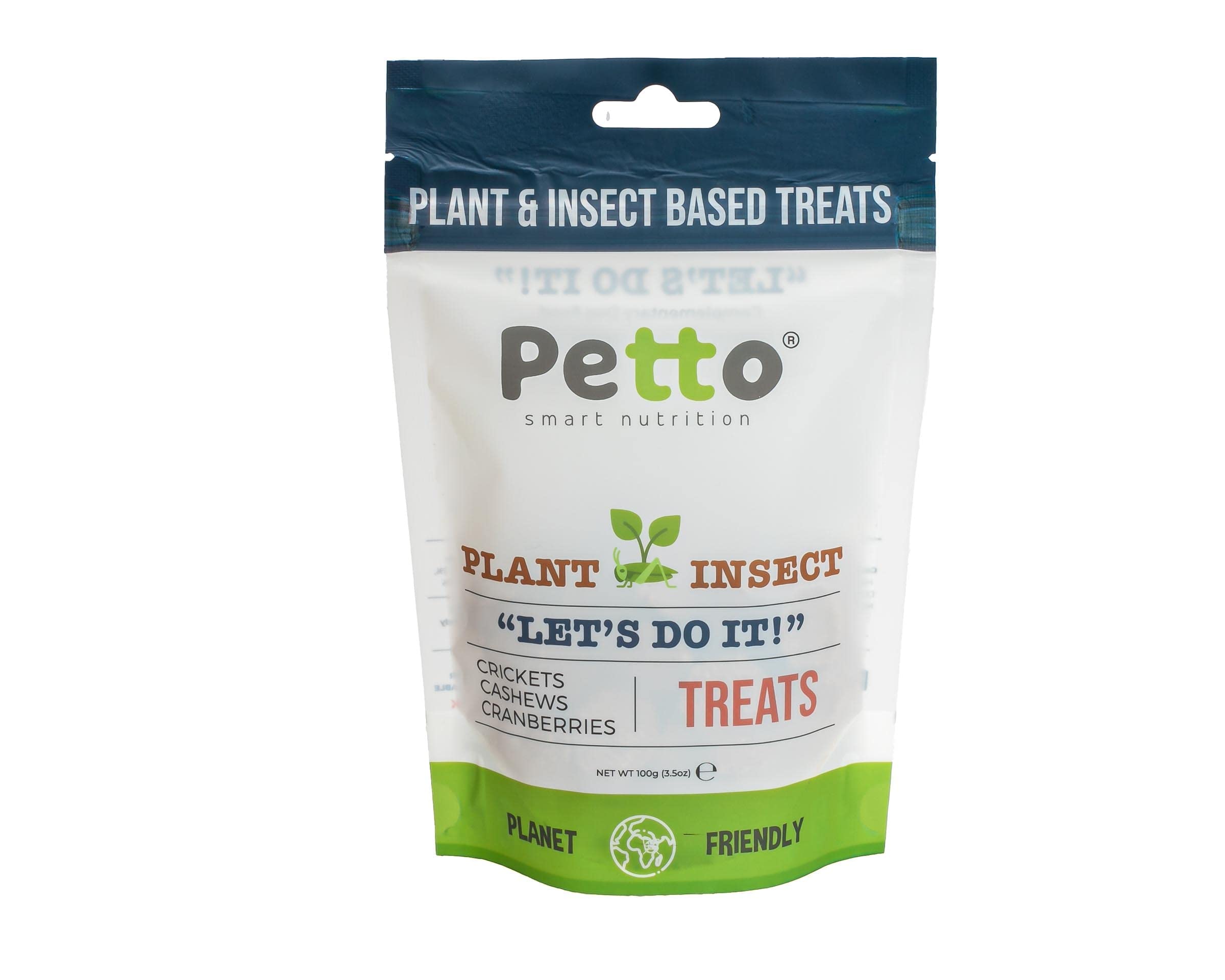 Buy Petto Smart Nutrition Plant & Insect Based Dog Treats 100g