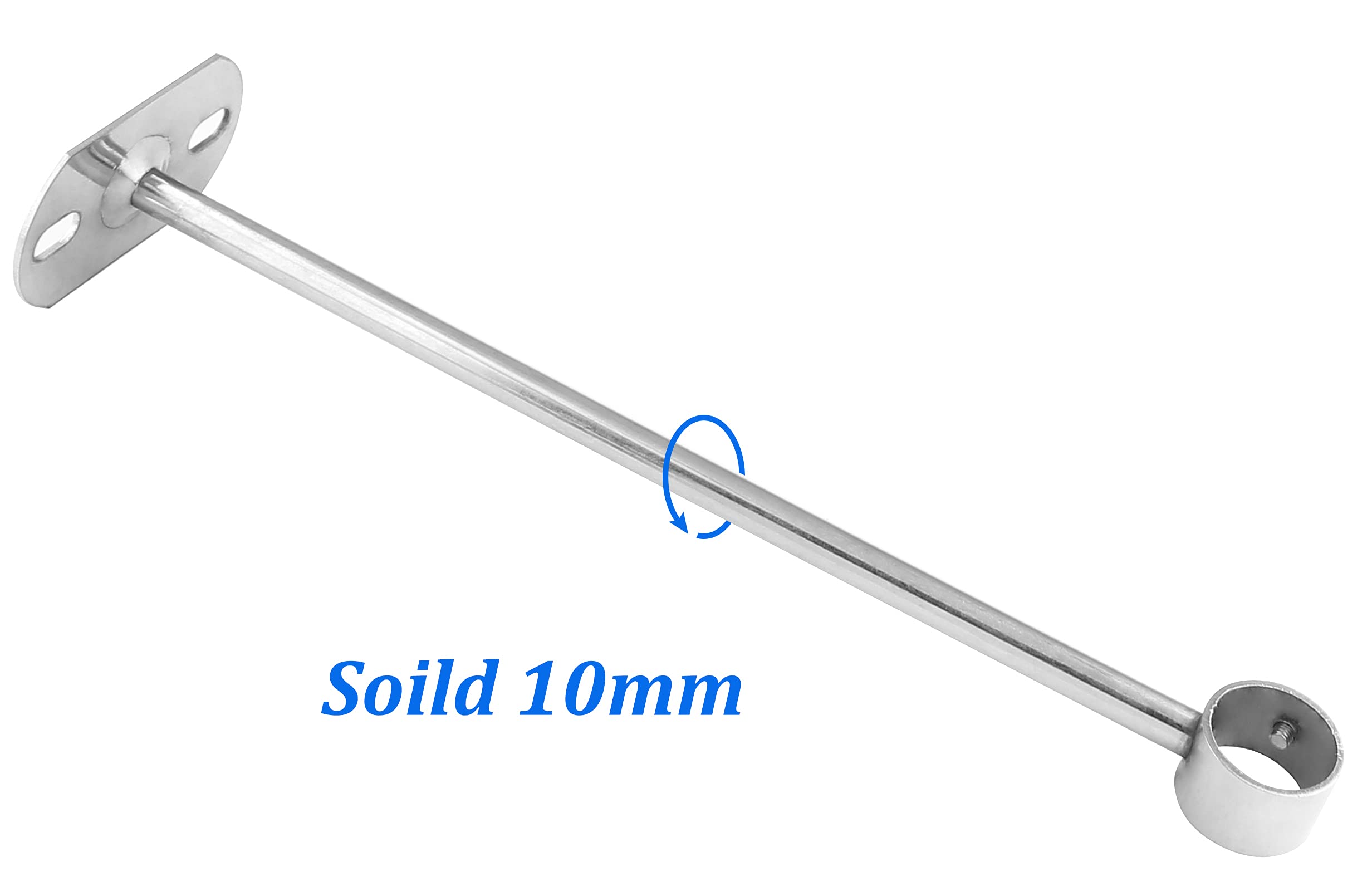 Jiozermi Lot de 4 supports de tringle à rideau de 2,5 cm, support de tringle à rideau de plafond, support de tringle de placard, support de tringle de placard, support de tringle de placard, 30 cm de