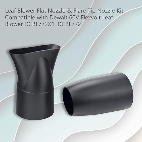 Miniatura 6 de Kit de boquilla plana y boquilla de punta acampanada compatible con soplador de hojas Dew-alt 60V Flexvolt DCBL772X1, DCBL772, se adapta al modelo: