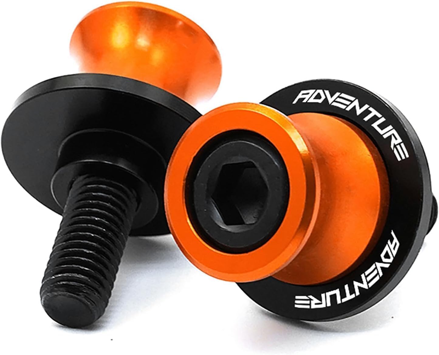 2pcs M10 Nottolini Cavalletto Moto Accessori per 390 790 890 990 1050 1090 1190 1290 Adventure accessori moto Forcellone Posteriore Cavalletto Appoggi Per 690 SMC 690 SMC-R (Arancione)
