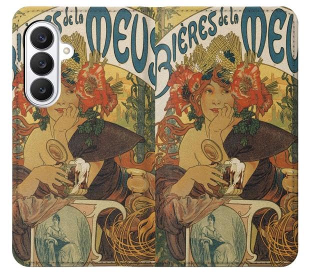 Housse cuir Samsung Galaxy S26 Alphonse Mucha étui flip clapet de la Muse - 3