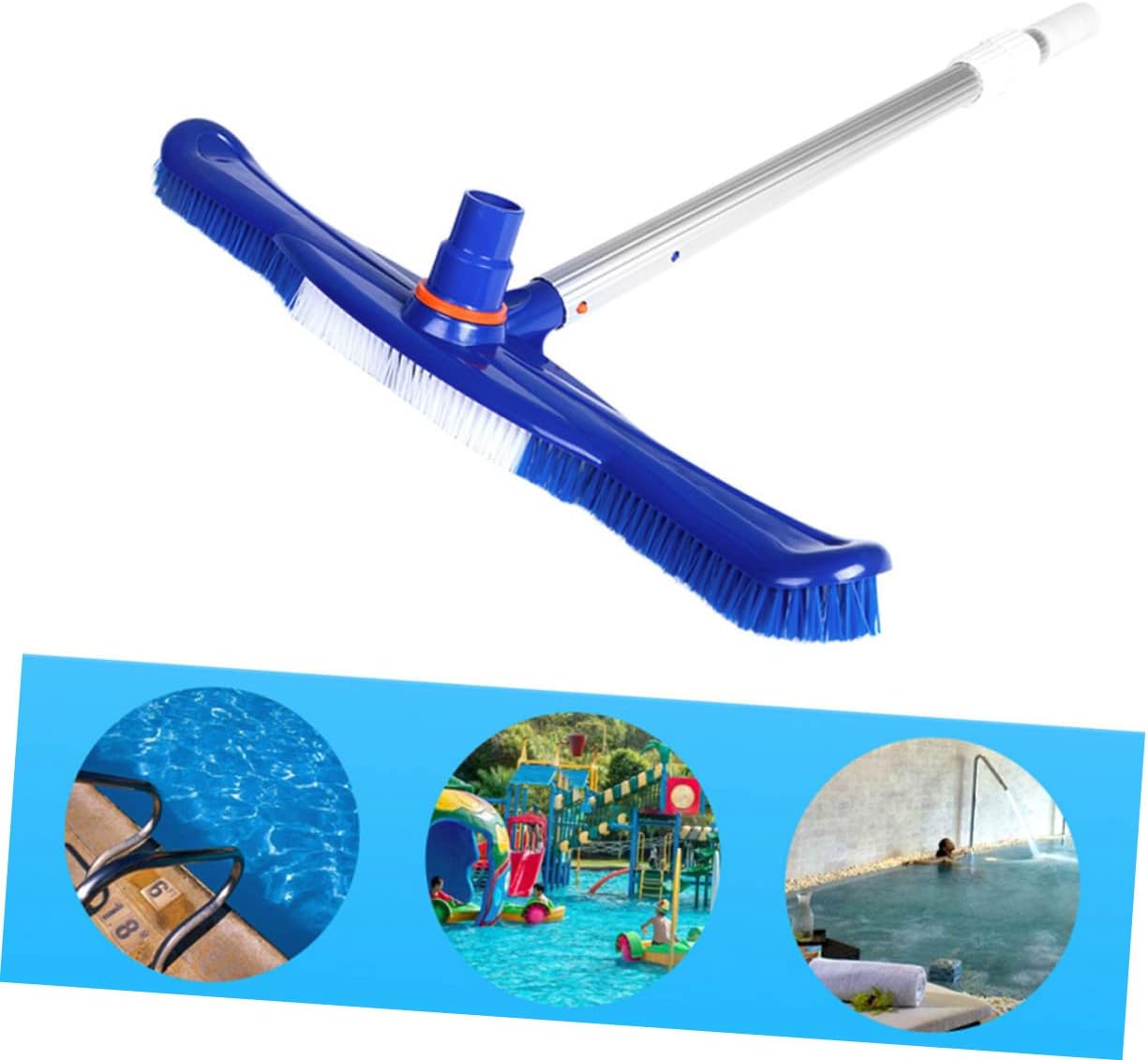 Sosoport 20 Swimming Pool Cleaning Brush Heavy Duty Stiff Bristles for Pool Liner and Indoor/