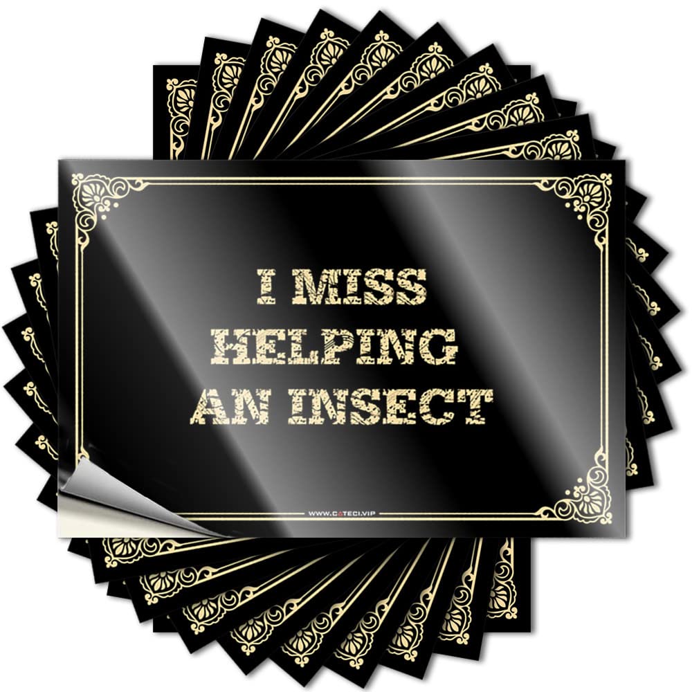 JNBT I Miss Helping An Insect Labels, Class Ebike Funny Desk Sign Decor