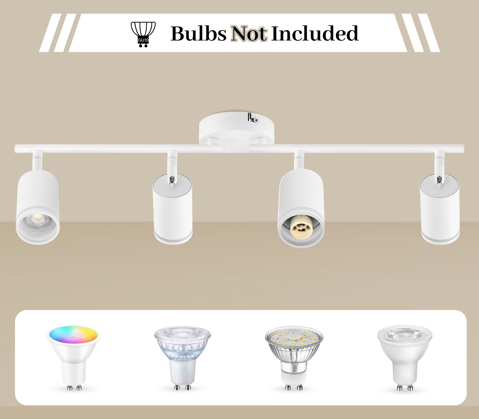 Faretti Da Soffitto Orientabili GeyouLux 2 Luci - GU10, Design Moderno, Per Cucina E Soggiorno