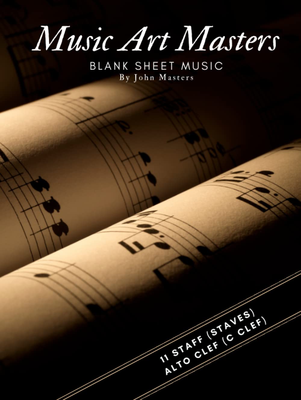 Cahier de musique alto clé d'ut 11 portées cadeau musicien