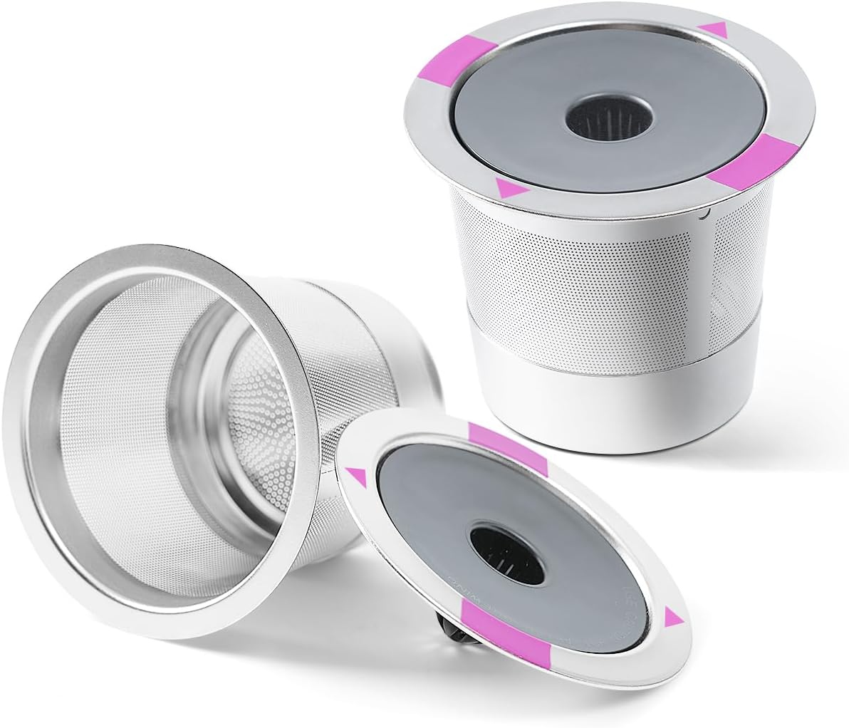 2 Pack Reusable K Cups for K eurig 1.0 & 2.0 Coffee Maker, Stianless Steel K eurig Reusable Coffee Pods Refillable K-eurig Coffee Filter