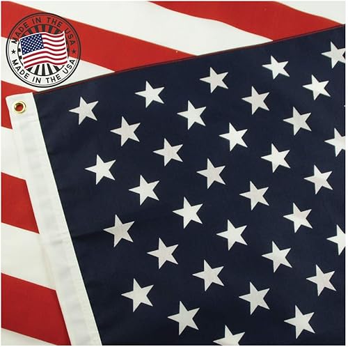 Bandera americana 100 fabricada en EE UU Certificada por Grace Alley Bandera de 3 x 5 pies de los Estados Unidos de larga duraciĂłn resistente con Bandera americana 100 fabricada en EE UU Certificada por Grace Alley Bandera de 3 x 5 pies de los Estados Unidos de larga duraciĂłn resistente con
