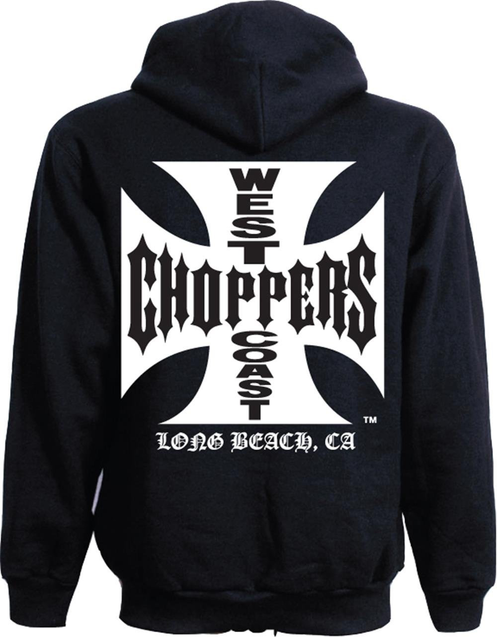 West Coast Choppers Men Hoodie OG Classic, Color:Black, Size:XL