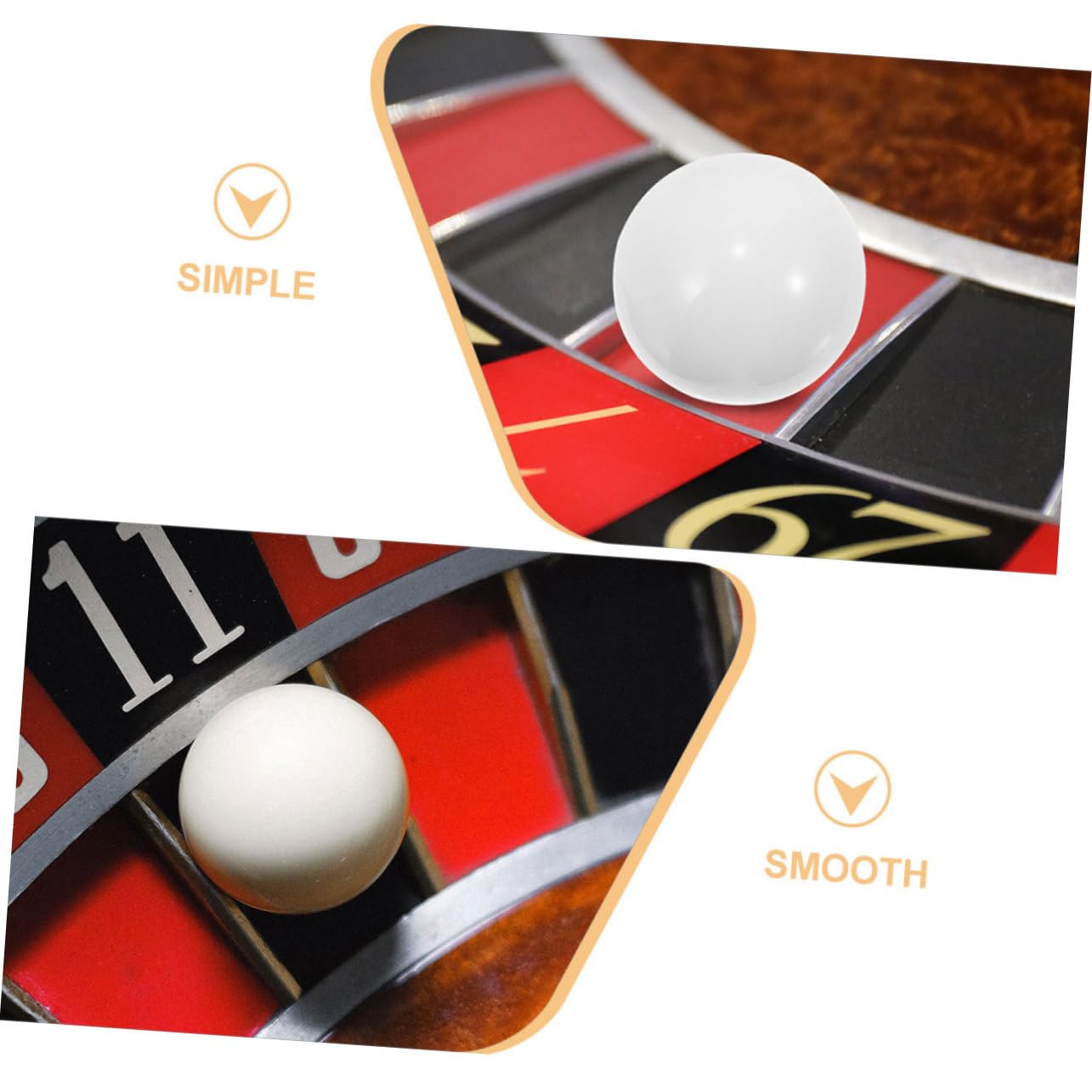 SUPVOX Palline in Resina per Ruota della Roulette Ricambio Gioco Bar Festa Moderno Confezione da 3 Unitá