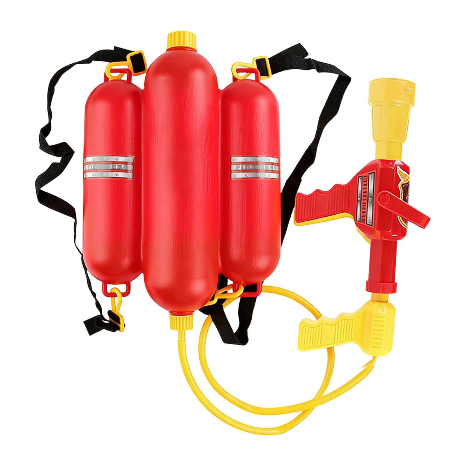 Water Gun with Tank Backpack Children's Fire Brigade 1000 ml 8 m Range Easily Adjustable for Garden Party Swimming Pool Summer Role Play (#A)