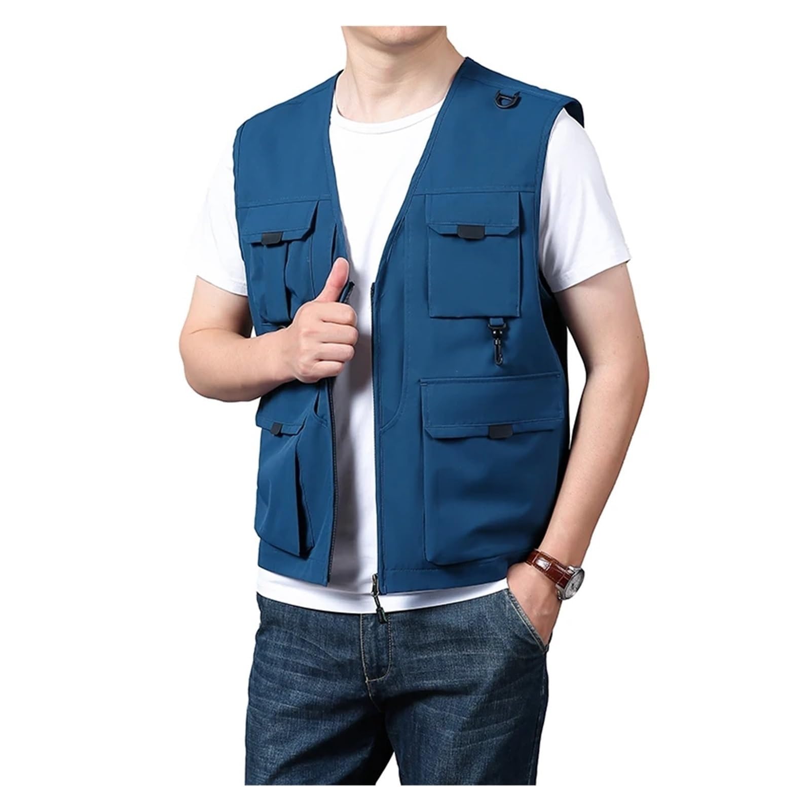 Gilet multitasche di grandi dimensioni for uomo e donna, for attività all'aperto, for pesca, fotografia, abbigliamento da lavoro, casual, cargo, giacca per Fotografi