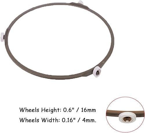 Miniatura 4 de WAFJAMF Anillo giratorio de microondas de 7 pulgadas, bandeja para horno de microondas, anillo de soporte de rodillo giratorio, bandeja de placa de