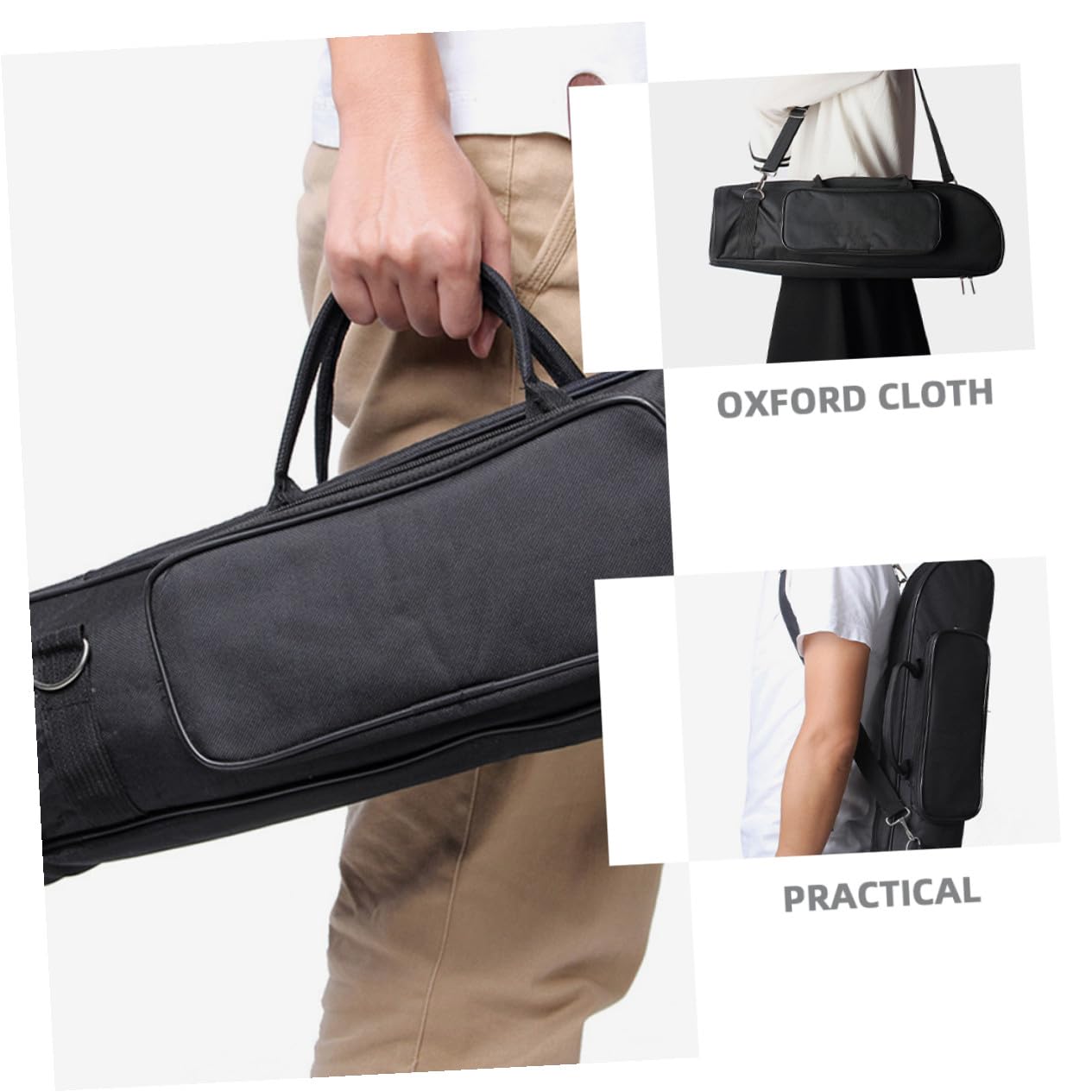 GALPADA Bolsa de Transporte para Trompeta de Tela Oxford Compartimentos Separados y Correa de Hombro Ajustable para Músicos