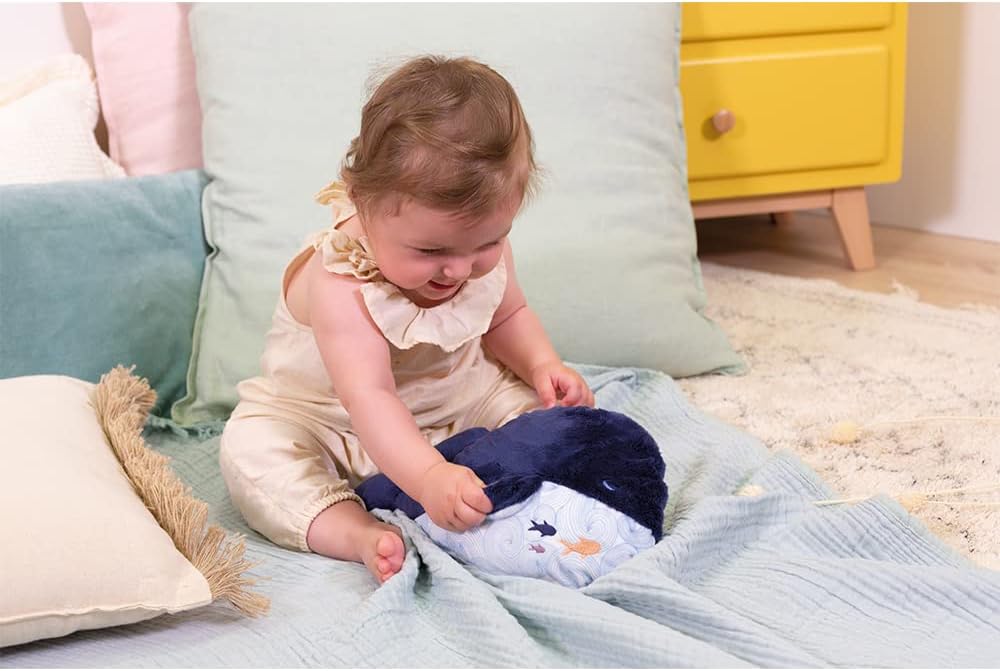 Kaloo Petit Calme - Soothing Baby Plush - 12.6” Blue Whale - 0 Months + - K970700