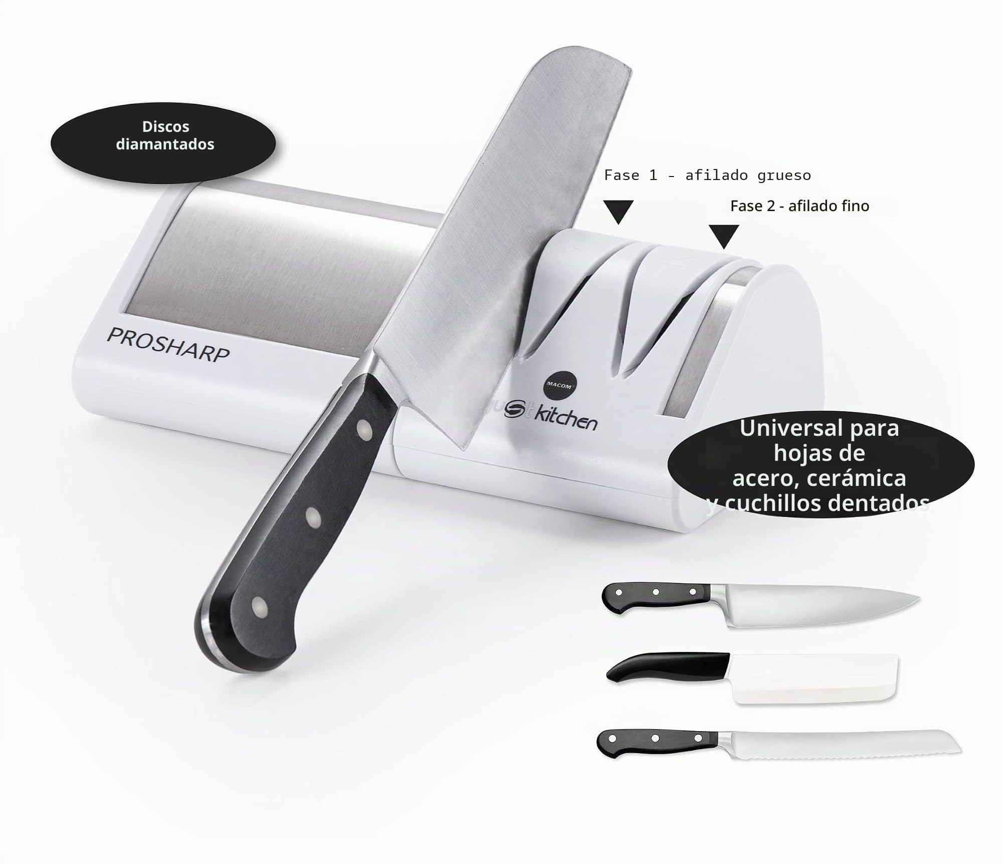Macom prosharp afilador eléctrico profesional
