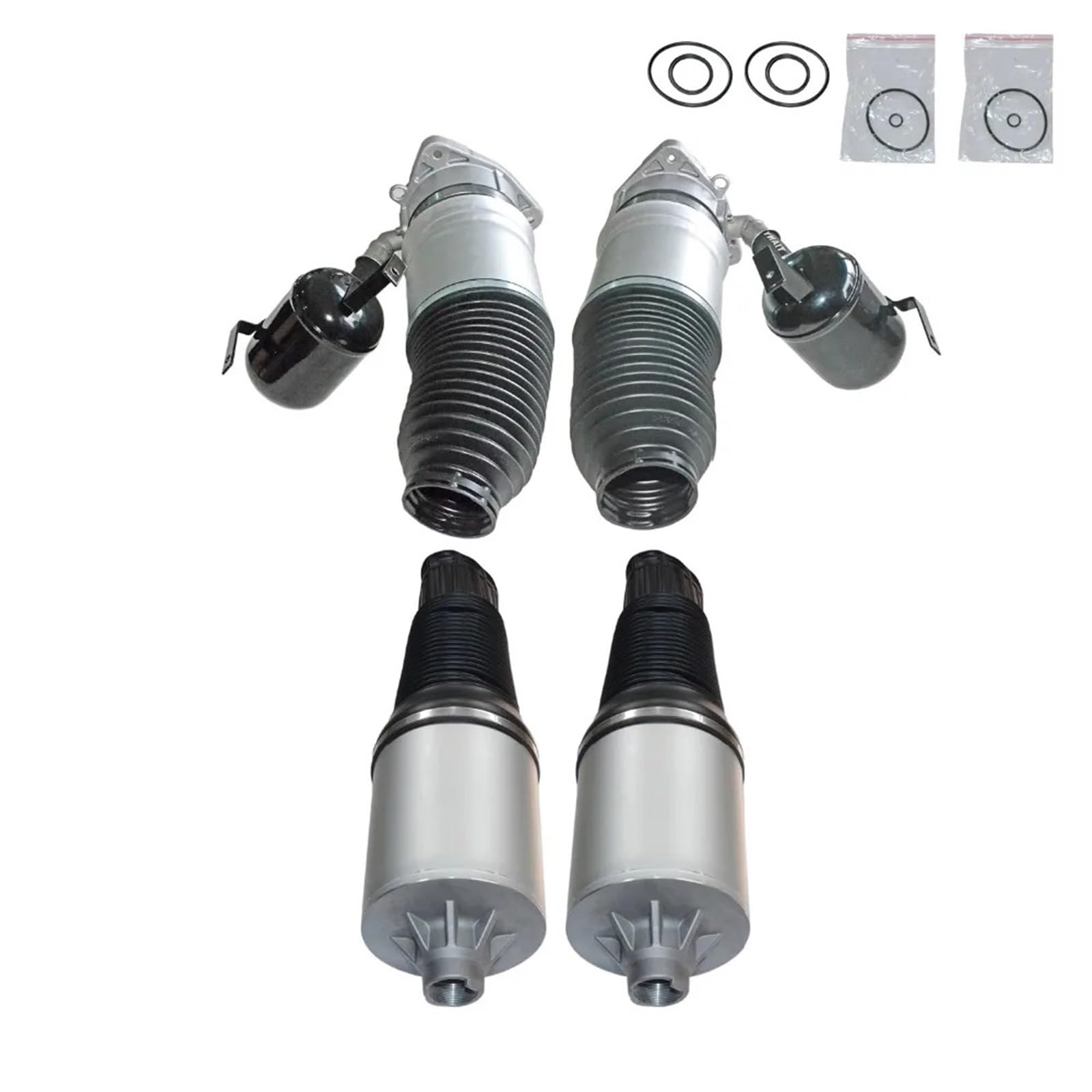 Kit di riparazione del puntone dell'ammortizzatore della sospensione pneumatica della molla pneumatica dell'auto da 4 pezzi anteriore e posteriore sinistra + destra Compatible for A8 S8 (D3 / 4E)