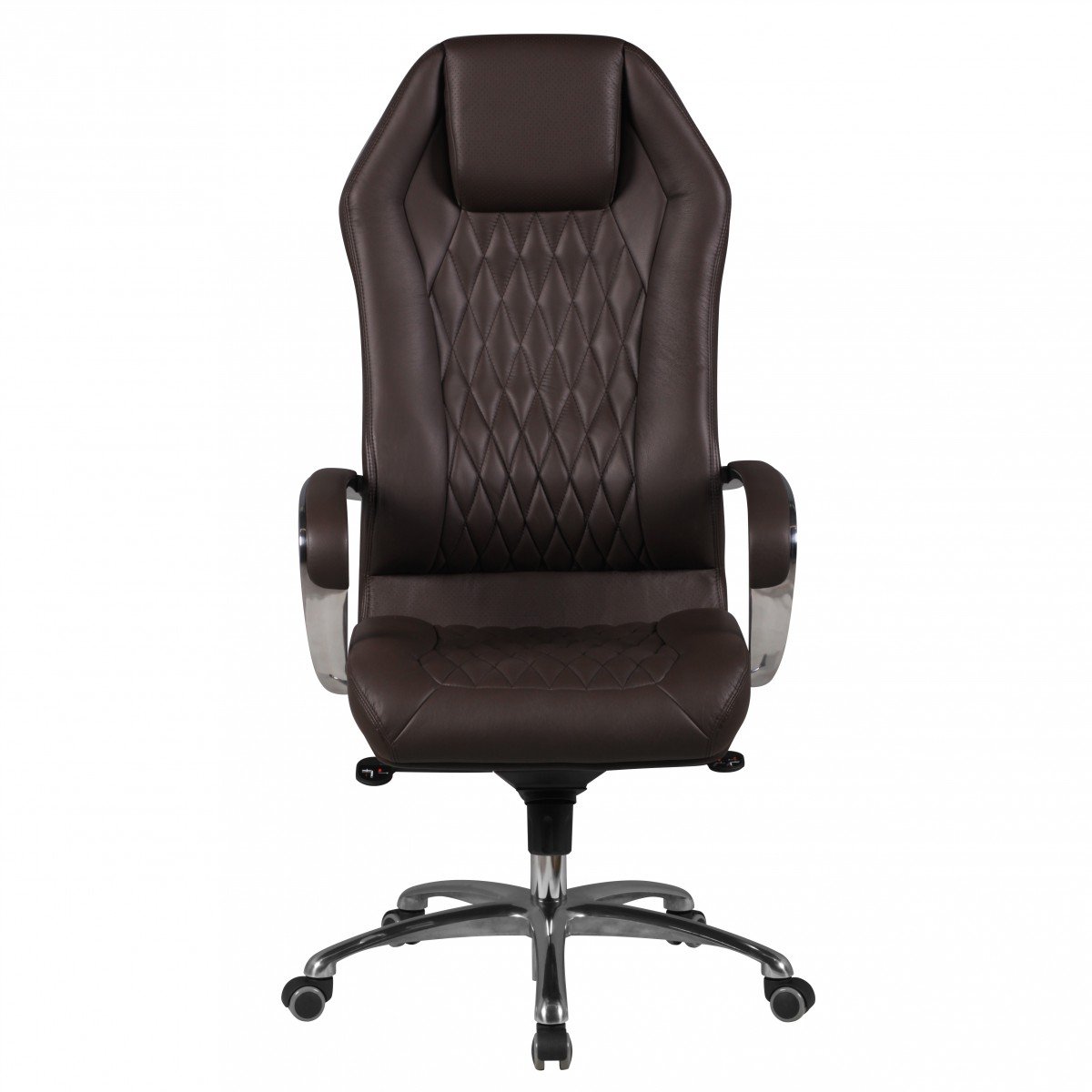 Amstyle Bürostuhl Monterey Echt-Leder Braun Sedia da Ufficio, Pelle, Marrone, 70 x 70 x 136 cm
