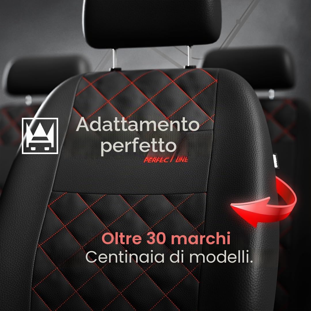 MOTOS Coprisedili universali Copri Sedile Auto per SUZUKI Jimny con Sistema Airbag Attivo, Materiale a Tre Strati, Look Elegante, Personalizzazione Perfetta, Applicazione Versatile per Automobilisti e