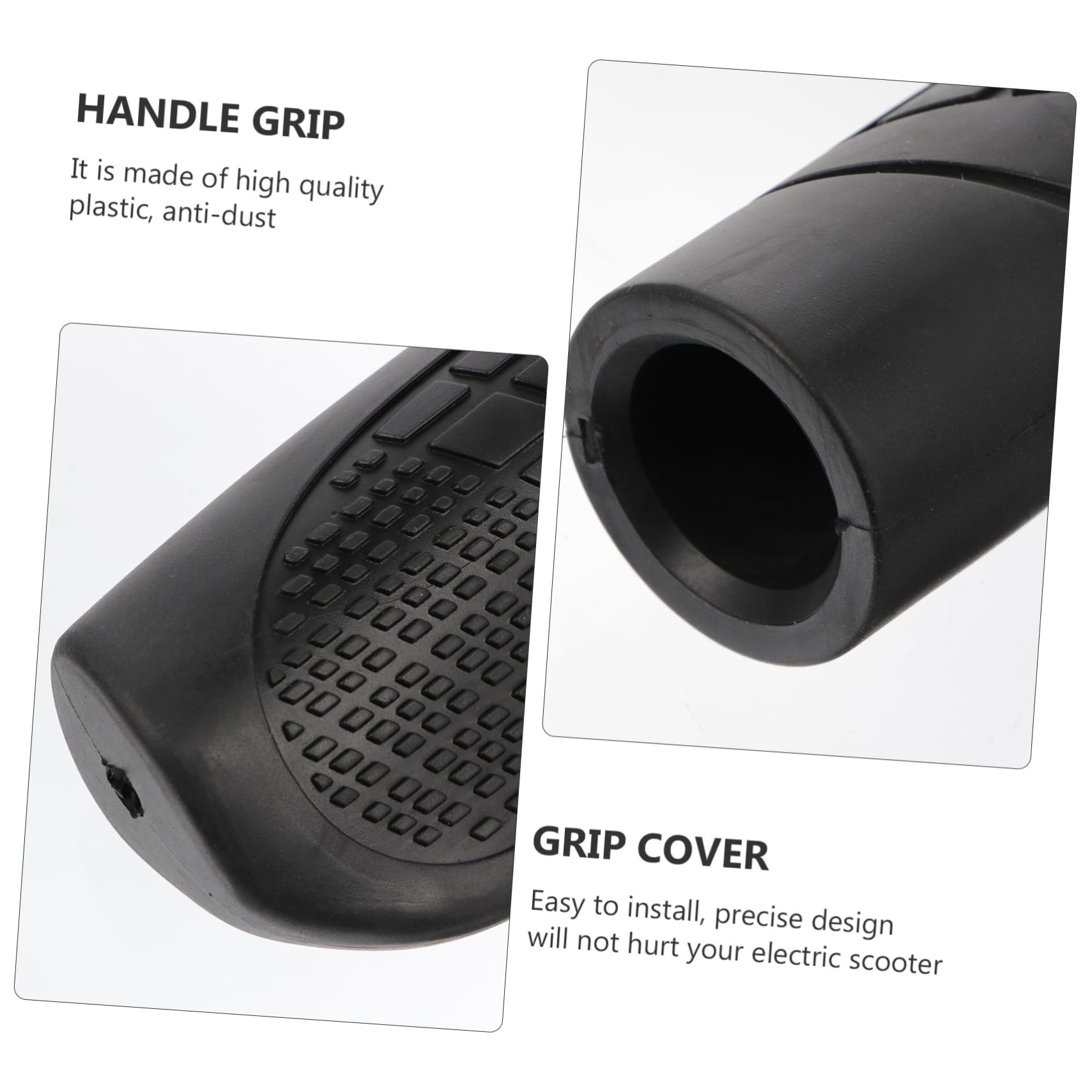 Happyyami TPE Handlebar Cover for Electric Scooter Anti-Aging Sturdy Universal Fit for Electric Scooter Handlebar Black