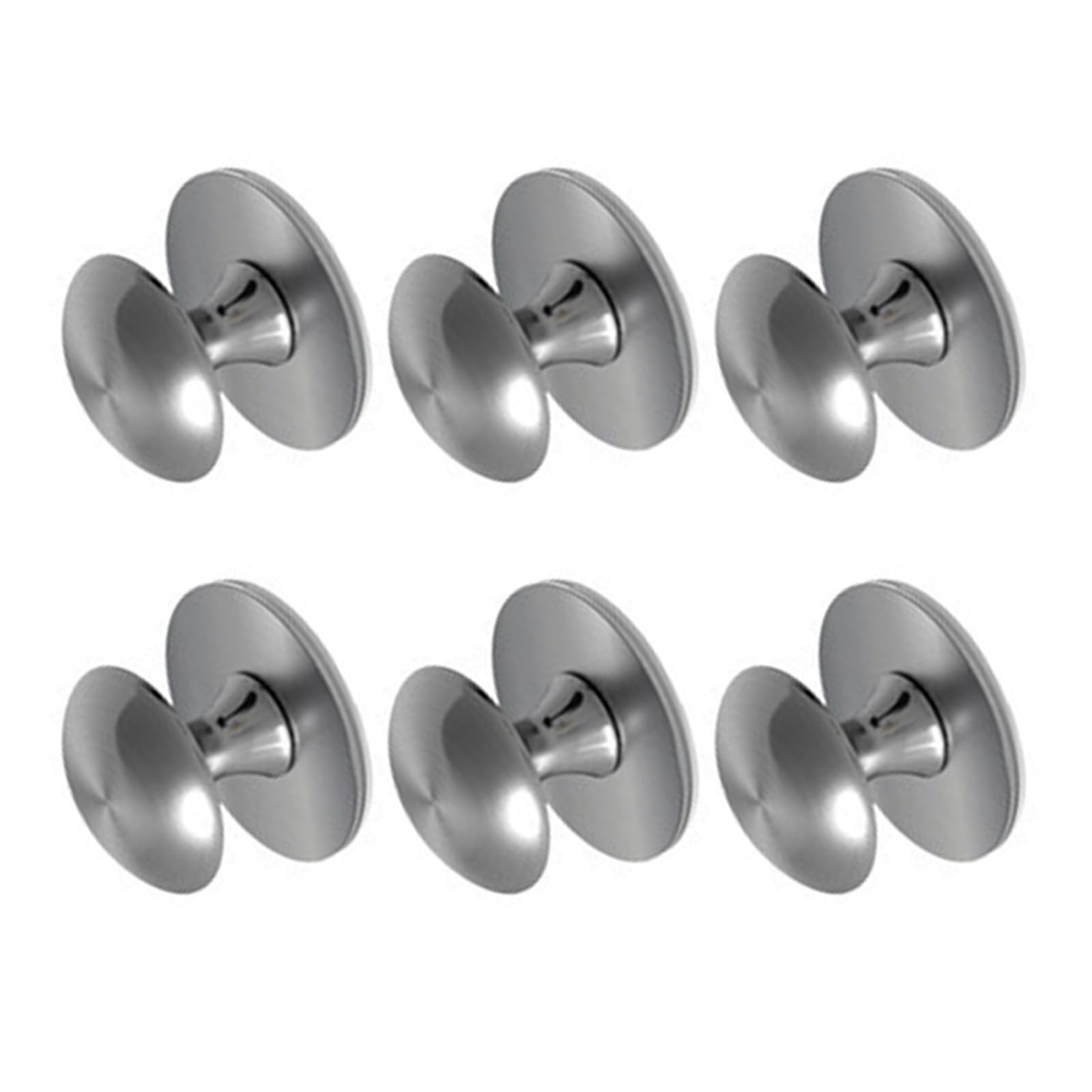 Msioytog 6pcs Steel Cabinets Pulls Auto Stick Hardware Simple Installs for Wardrobes Drawers Shower Door Decors Bathroom Cabinets Handles