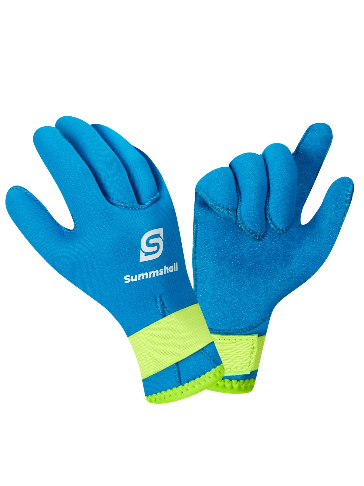 Summshall Kids 3mm Neoprene Gloves, Thermal Anti-Slip Swim Gloves UV50+ Keep Warm for Diving Kayaking Snorkeling Water Sports