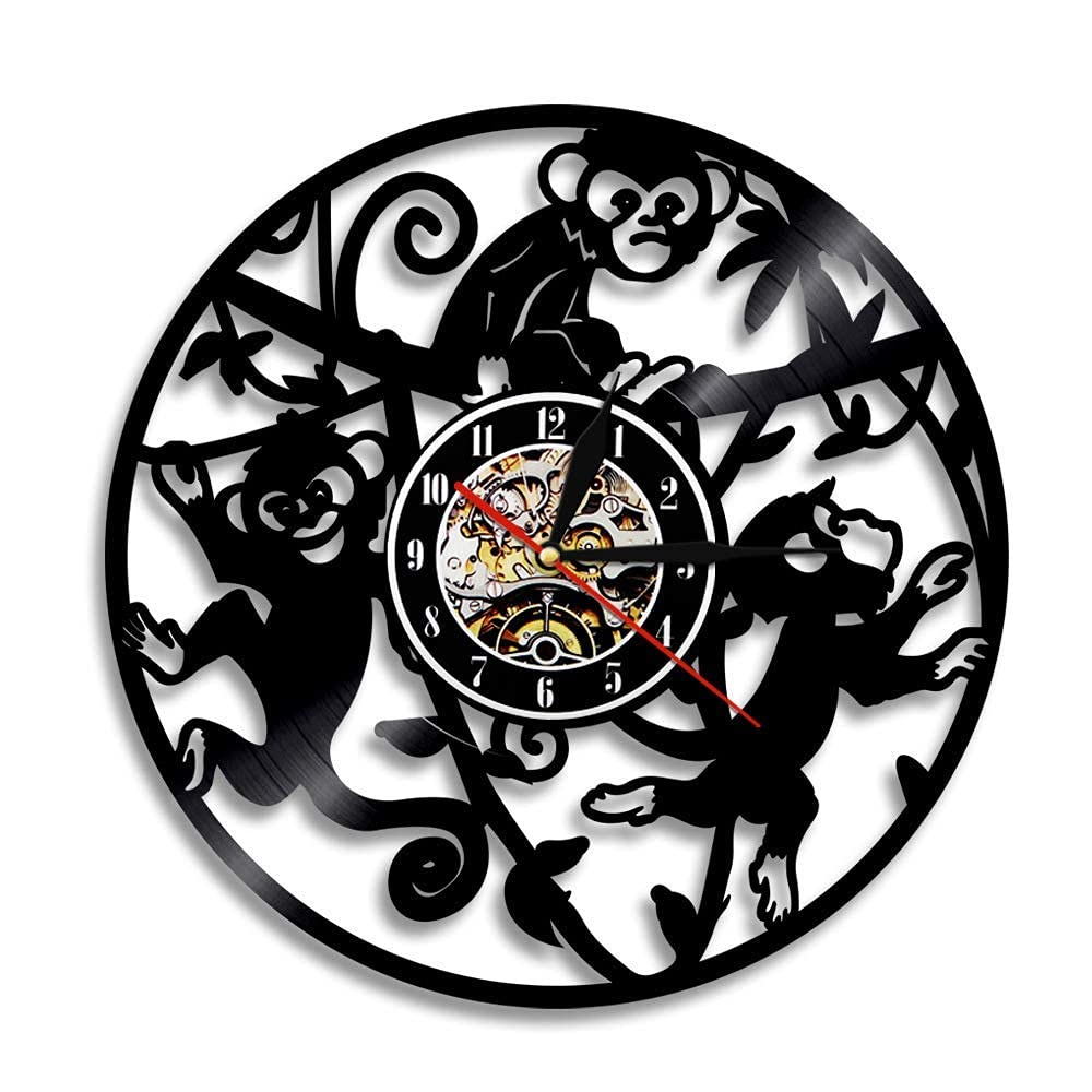 Horloge murale en vinyle idée cadeau fait main originale pour adultes