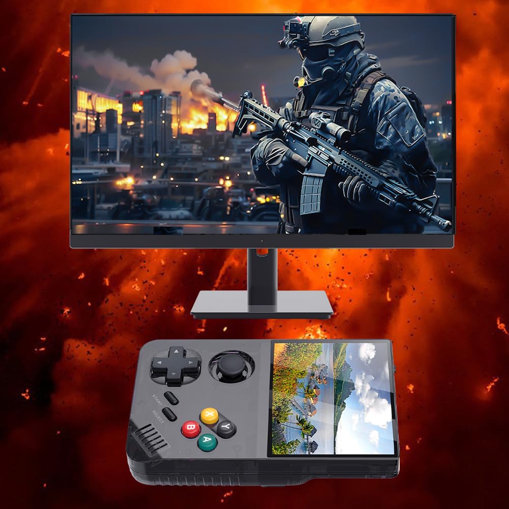 M19 Console di gioco portatile Mini console di gioco portatile Schermo IPS da 3,5 pollici 4K HD for gli amanti Adulti Bambini Ragazzi Migliori regali