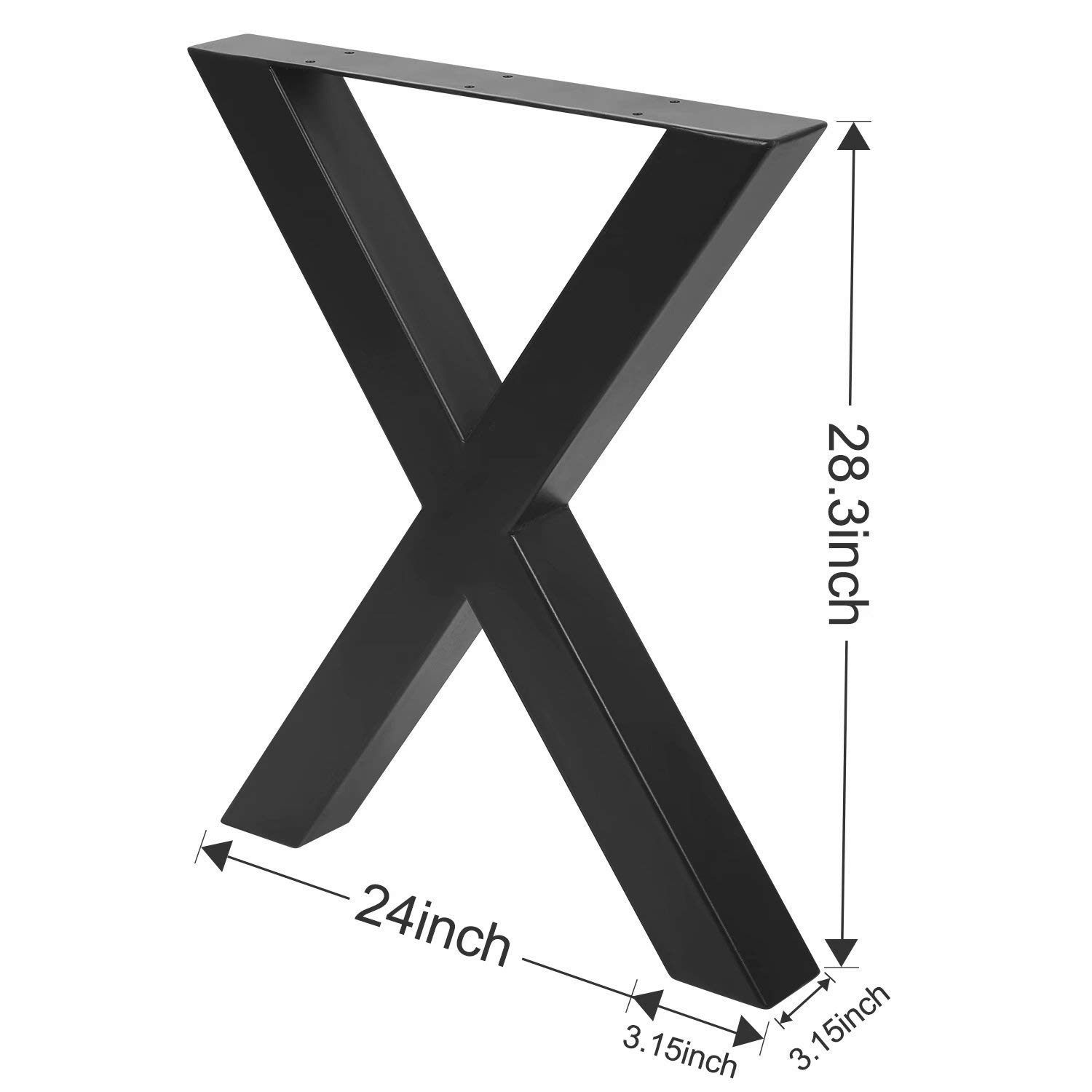 Buy Set of 2 Industrial Country Style Steel Table Legs 28”x24” Dining