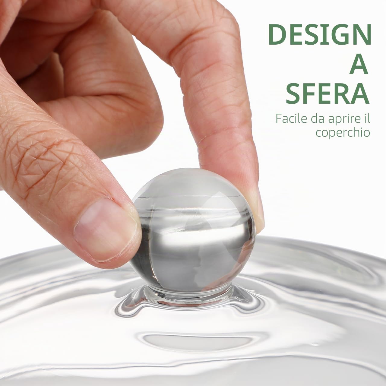 Operitacx Pentola in Vetro Borosilicato 1.9L Con Doppio Manico E Coperchio Trasparente Per Cottura Sicura Su Piani Elettrici E Induzione Ideale Per Zuppe E Noodles