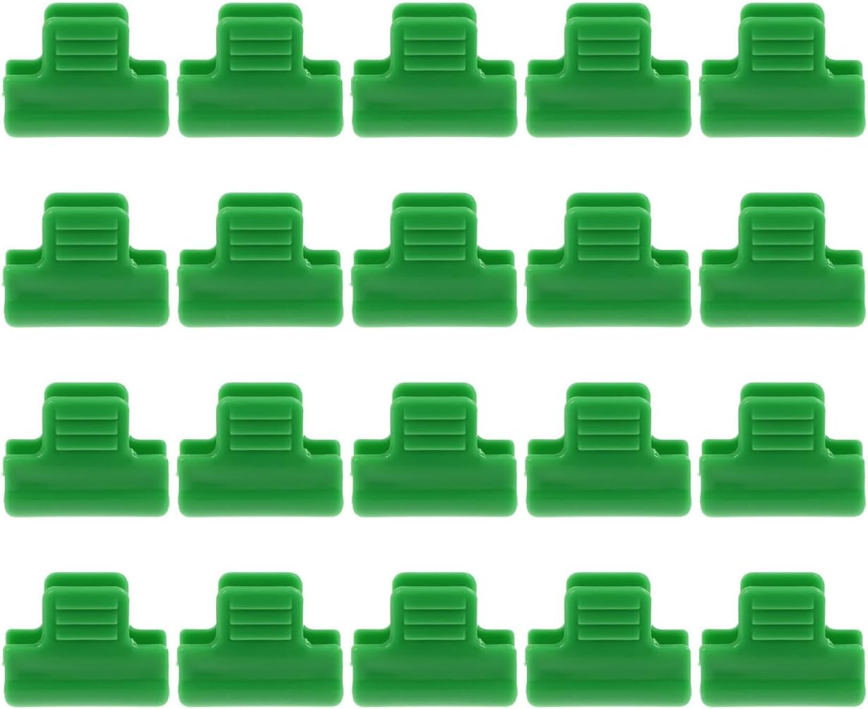 Abaodam Greenhouse Clamps 40 Pcs Plastic Film Row Cover Clamps Lightweight Garden Support Clips for Greenhouse Film and Shade Net Attachment 1.57X1.18X0.59 Inch