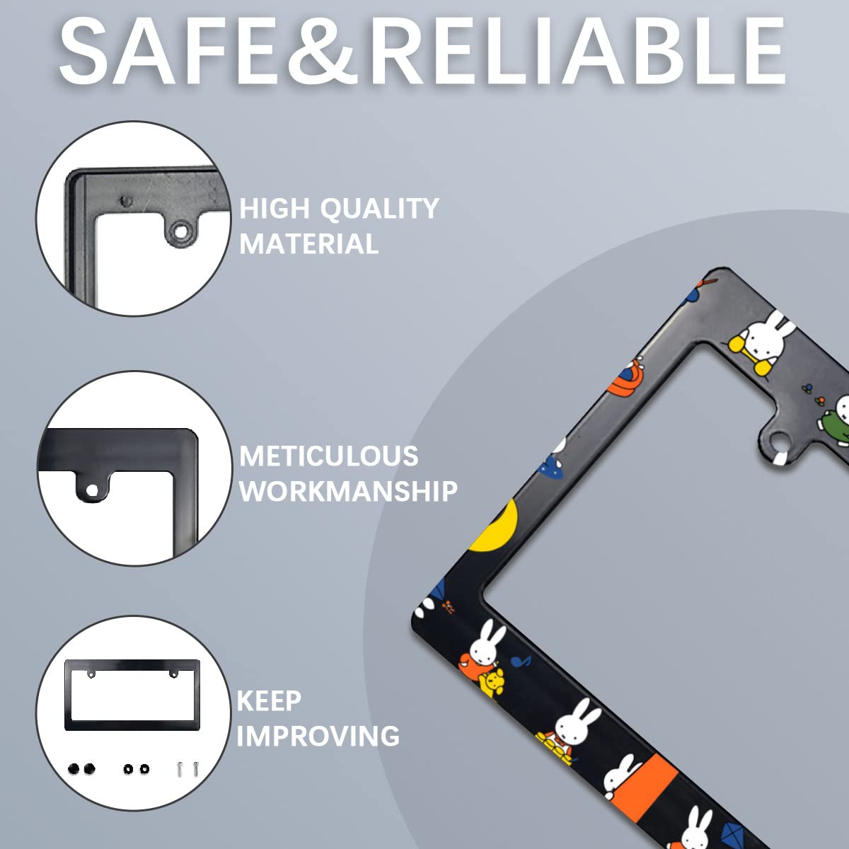 Amazon.co.jp: ナンバープレートフレーム ミッフィー ナンバー