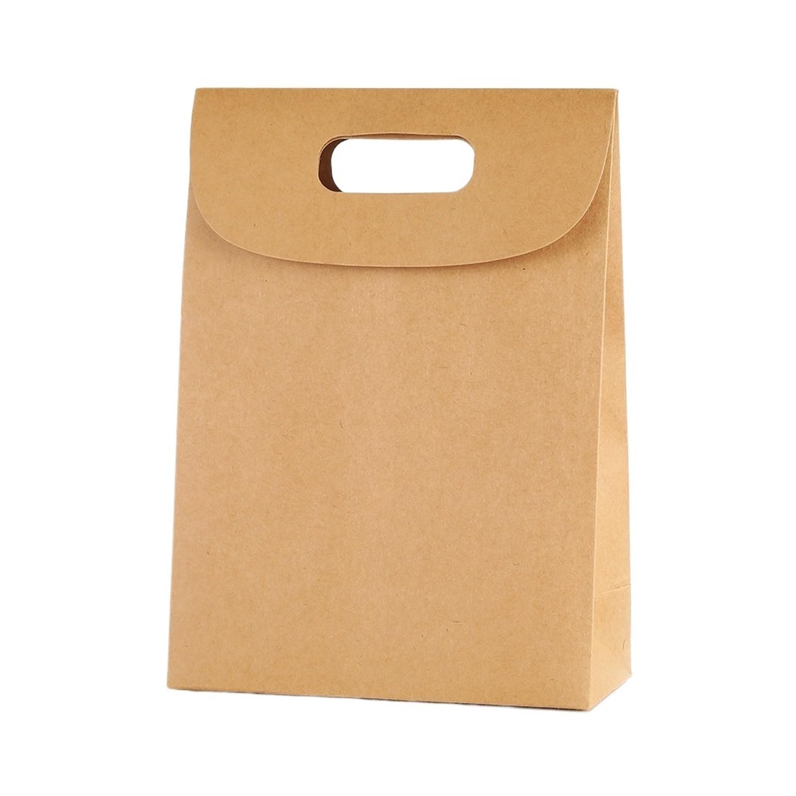 Sacchetto Regalo Kraft Carta Kraft for caramelle da 10/20 pezzi | Borsa da imballaggio Borsa ribaltabile regalo in tinta unita(Brown,13x16x6cm-small,20pcs)